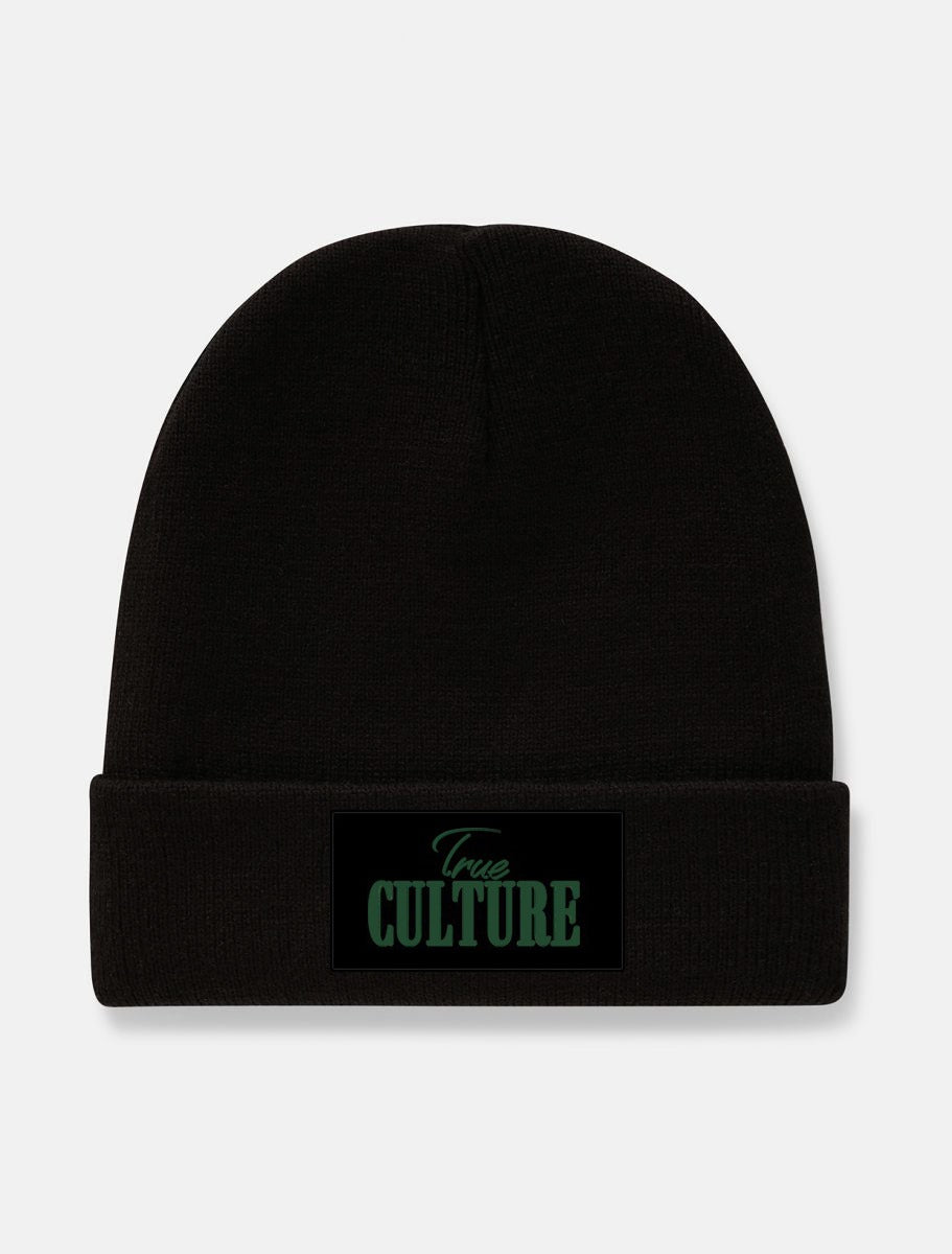 Super Sale Black w/ Green Embroidery Beanie