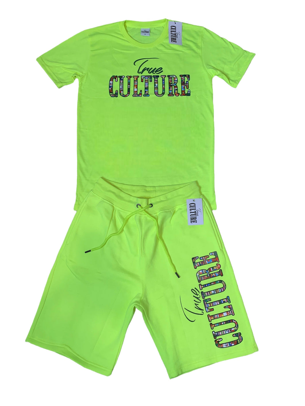 Men Neon Short Set